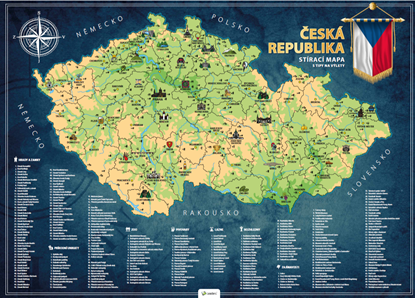 Obrázek Stírací mapa České republiky