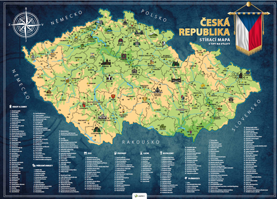 Obrázek z Stírací mapa České republiky