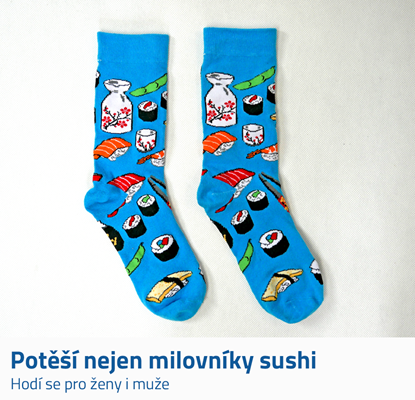 Barevné ponožky sushi