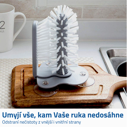 Kartáč do dřezu s přísavkou