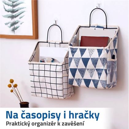 látkový nástěnný organizér 