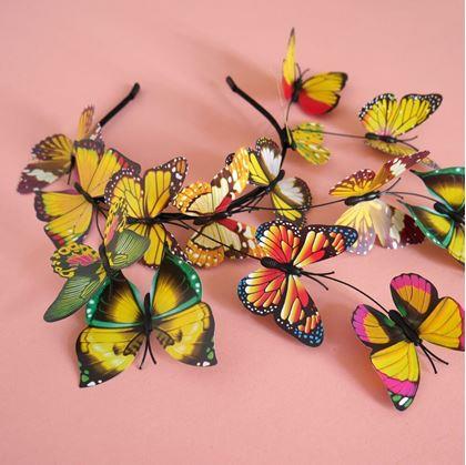 Obrázek z Čelenka s motýlky - žlutá