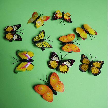 Obrázek z Sponky do vlasů motýlci 10 ks - žluté