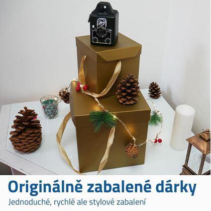 Obrázek z Dárková krabička 15 cm - zlatá