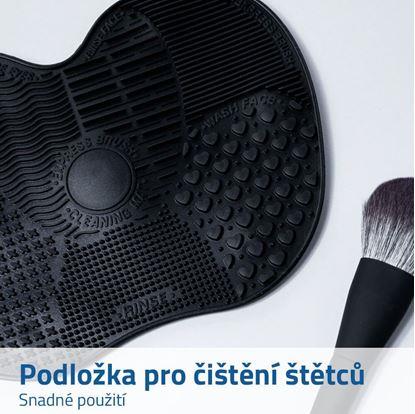 Silikonová podložka pro čištění štětců - černá 