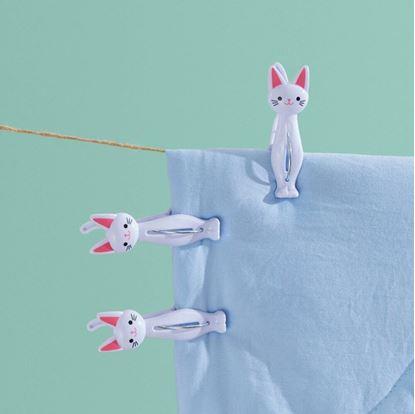 Obrázek Kolíčky na prádlo kočka 4 ks