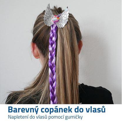 Dětský příčesek do vlasů copánek - jednorožec