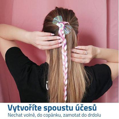 Dětský příčesek do vlasů copánek - duha