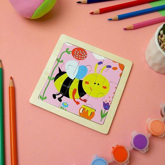 Obrázek z Dřevěné puzzle pro děti - včelka