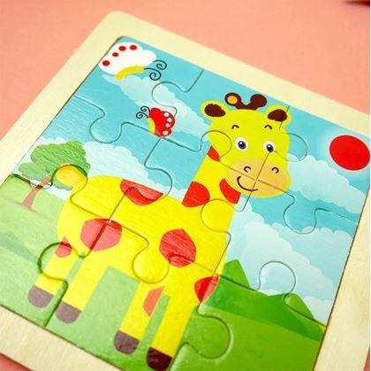 Obrázek z Dřevěné puzzle pro děti - žirafa
