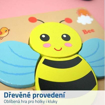 Dřevěné puzzle pro nejmenší - včelka