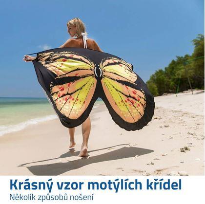 Plážové šaty - motýlí křídla L-XL - žluté