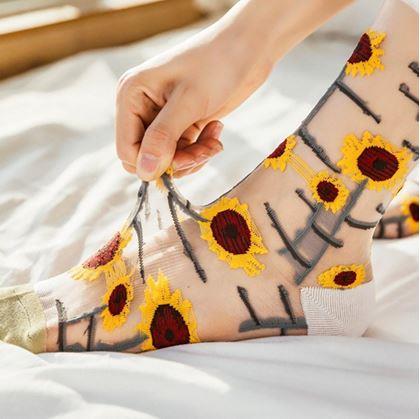 ponožky s květy