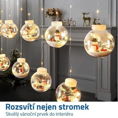 Vánoční svítící koule - sněhulák