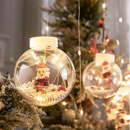 Vánoční svítící koule - santa