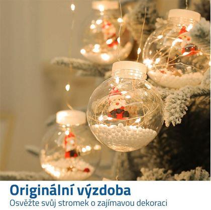 Vánoční svítící koule - santa