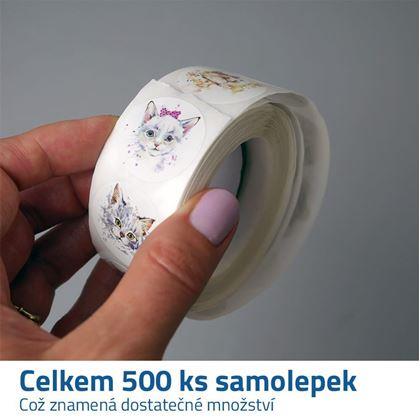 Samolepky kočičky 500 ks