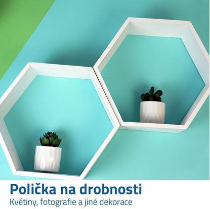 Obrázek Nástěnná šestihranná polička