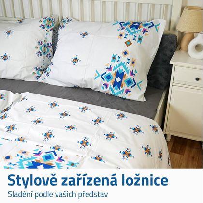 Obrázek z Bavlněné povlečení - tyrkysové ornamenty