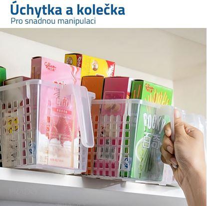 Organizér na potraviny s úchytkou a kolečky