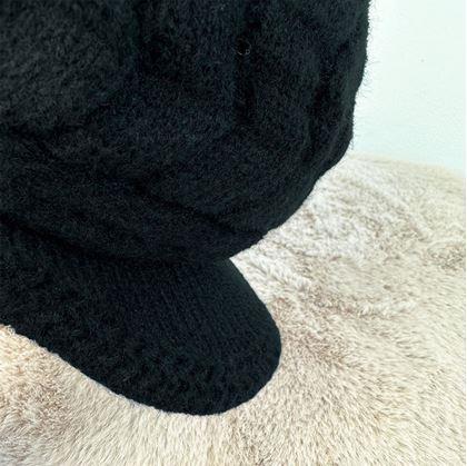 Pletený baret - černý