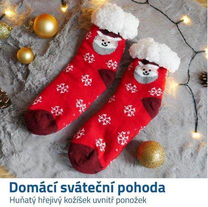 Vánoční hřejivé ponožky s kožíškem