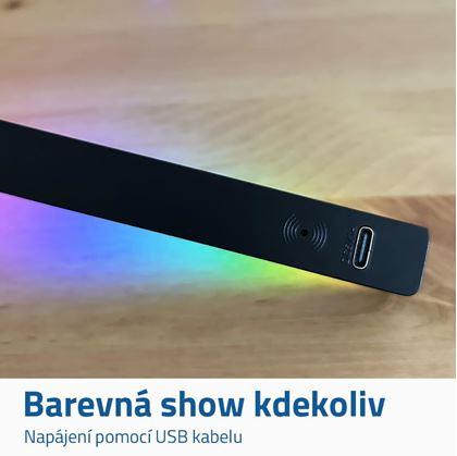 Obrázek z LED světelný panel reagující na zvuk - černý