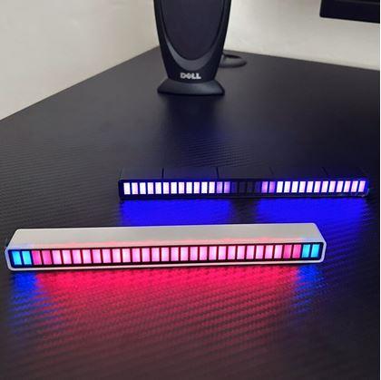 Obrázek z LED světelný panel reagující na zvuk - bílý