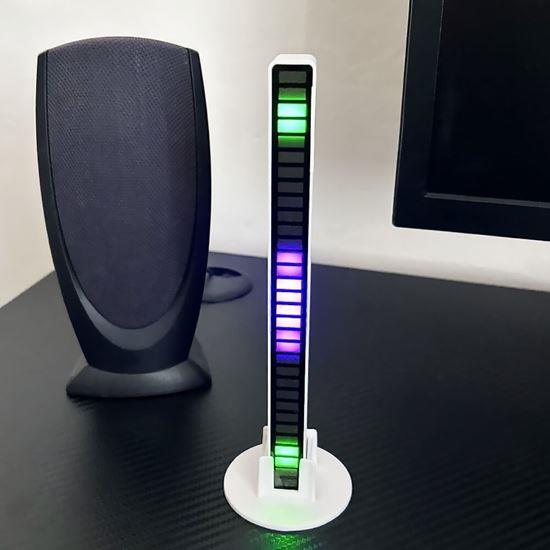 Obrázek z LED světelný panel reagující na zvuk - bílý