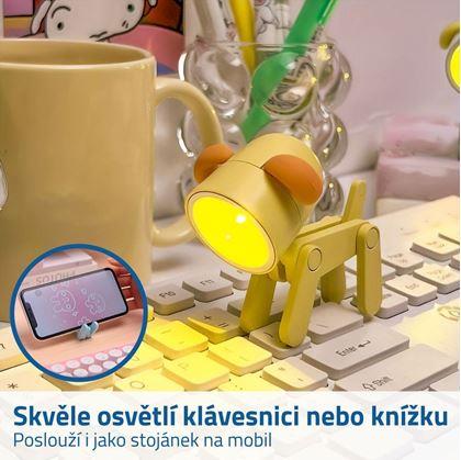 Psí mini lampička - modrá