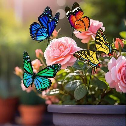 Obrázek Zápich do květináče 24 ks - motýl