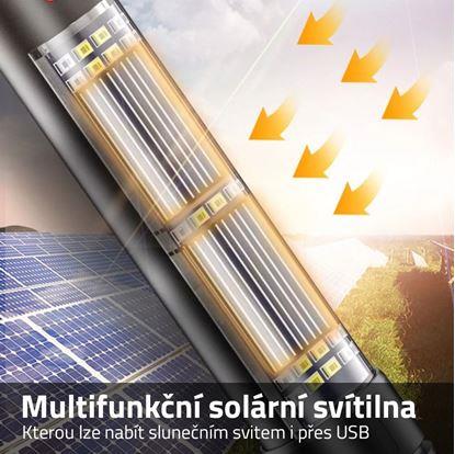 Solární LED svítilna s powerbankou 8v1
