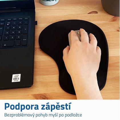 Obrázek z Ergonomická podložka pod myš - černá