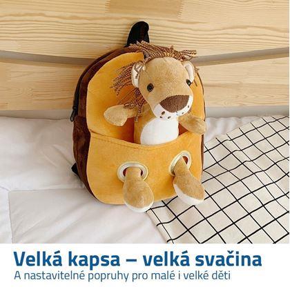 Batůžek s plyšákem - lev