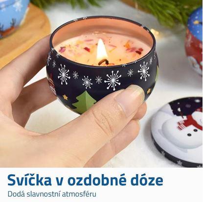 Obrázek Vánoční vonná svíčka v kovovém obalu
