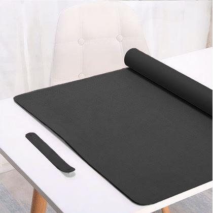 Obrázek z Prémiová koženková podložka pod myš a klávesnici 80x40 cm - černá