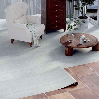 Obrázek z Samolepicí fólie na podlahu 200x60 cm - šedé dřevo