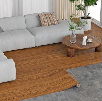 Obrázek z Samolepicí podlaha 200x60 cm - tmavé dřevo