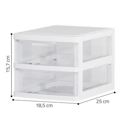 Obrázek z Úložný box/regál na stůl se 2 zásuvkami