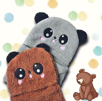 Obrázek z Čepice s nákrčníkem medvídek s ušima - hnědá