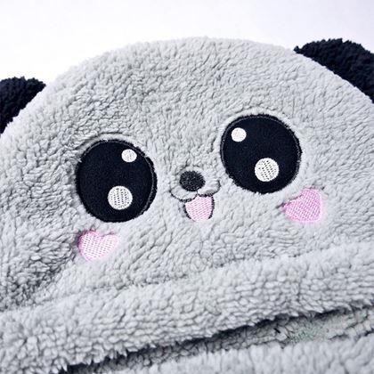 Obrázek z Čepice s nákrčníkem medvídek s ušima - šedá