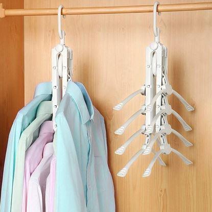 Obrázek Multifunkční úsporný věšák do skříně s 8 ramínky