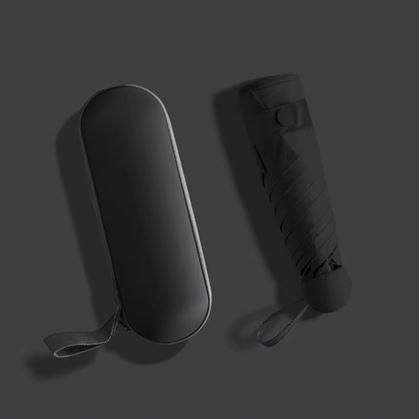 Obrázek z Mini skládací deštník s pouzdrem - černý