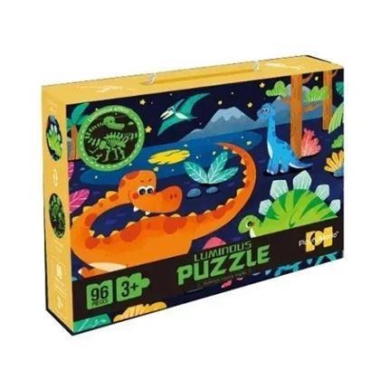 Obrázek z Dětské puzzle svítící ve tmě 96 dílků - dinosauři