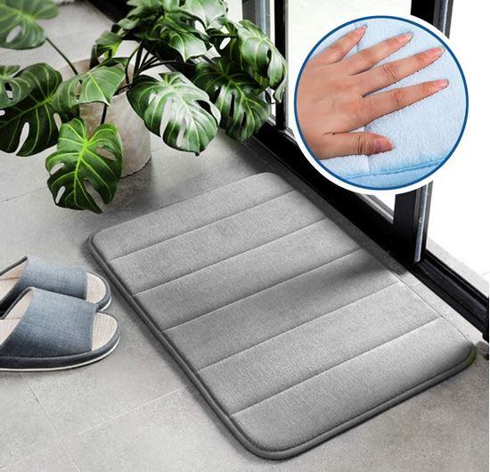 Obrázek z Protiskluzová koupelnová předložka 40 x 60 cm - šedá