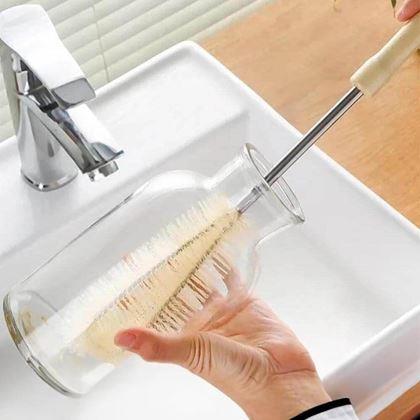 Obrázek z Čistící kartáč na lahve s dřevěnou rukojetí