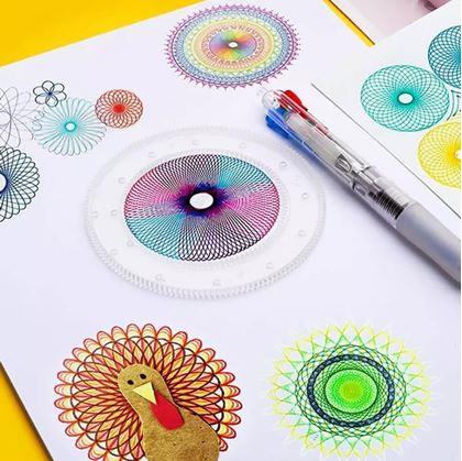 Obrázek z Sada kreslicích šablon - spirograf