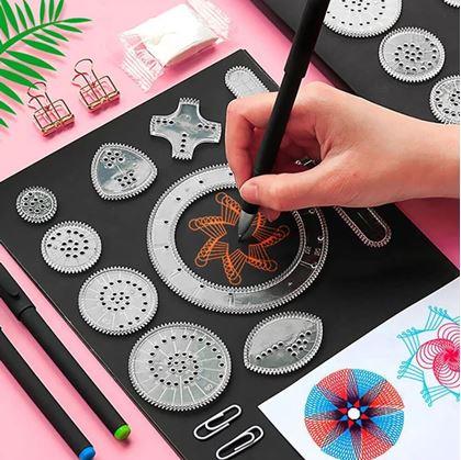 Obrázek z Sada kreslicích šablon - spirograf