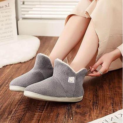 Obrázek z Vysoké zateplené papuče s kožíškem - 37-39