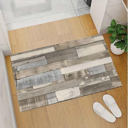 Obrázek z Protiskluzová předložka 90x60 cm  - patinované dřevo